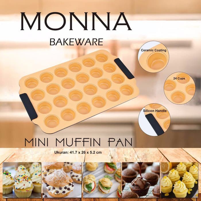 Mini Muffin Pan 24 cups Mini cupcake pan 24 cups loyang muffin mini