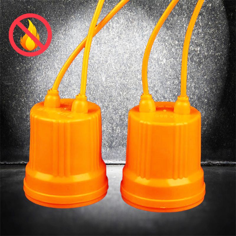 CRE  E27 Ceramic Waterproof Holder Base Screw Light Bulb Lamp Socket Flame Retardant Durable Material Safe Non Electric leakage