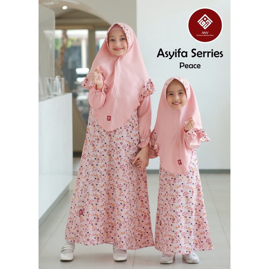 Gamis Anak Asyifa Kids Series Plus Hijab Kerudung ANV Series
