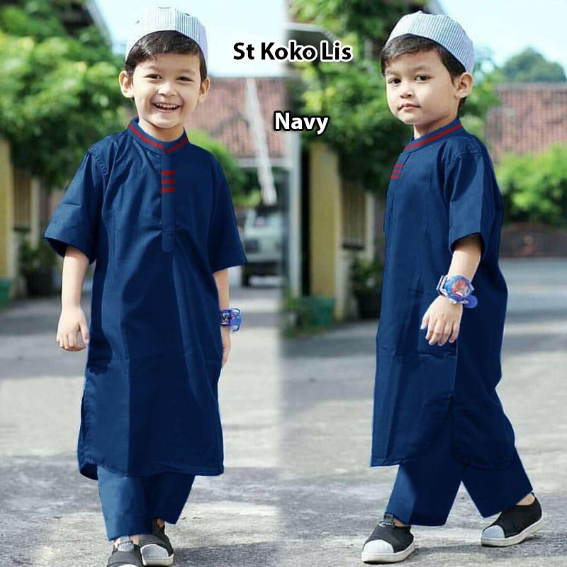 Baju Koko Anak Laki laki Muslim Setelan Cowok Turki Lakilaki Set Stelan List 1 - 13 tahun