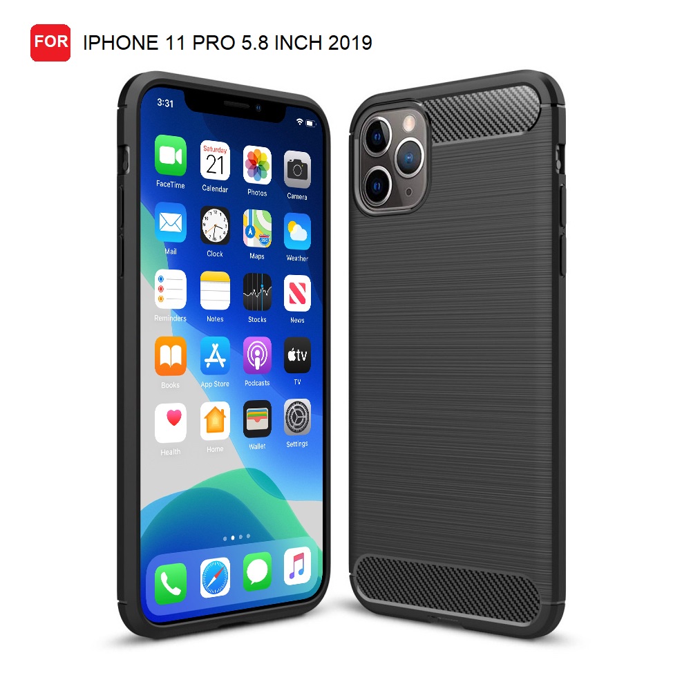 CASE SLIM FIT CARBON IPAKY IPHONE 11 PRO SOFTCASE - FA