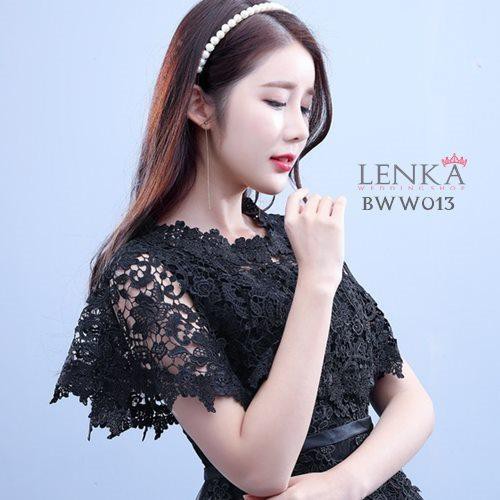 [BISA COD] BOLERO LACE KOREA AKSESORIS WEDDING PESTA OUTER HITAM  BWW013