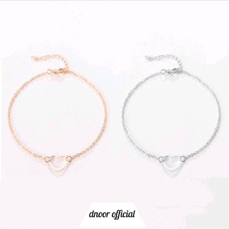 Gelang Wanita Fashion Love Berbentuk Hati Berongga Emas Rantai / Hadiah Ulang tahun / Hadiah untuk pacar cantik