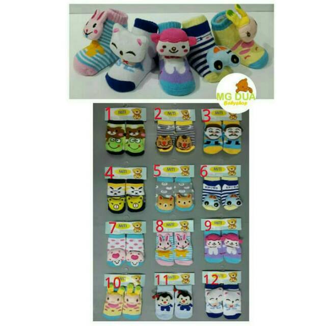 Kaos Kaki Baby Boneka Rattle