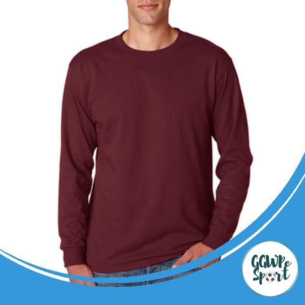 KAOS POLOS LENGAN PANJANG COTTON COMBED 30s KATUN PRIA LONGSLEEVE WARNA VIOLET KUALITAS TERBAIK