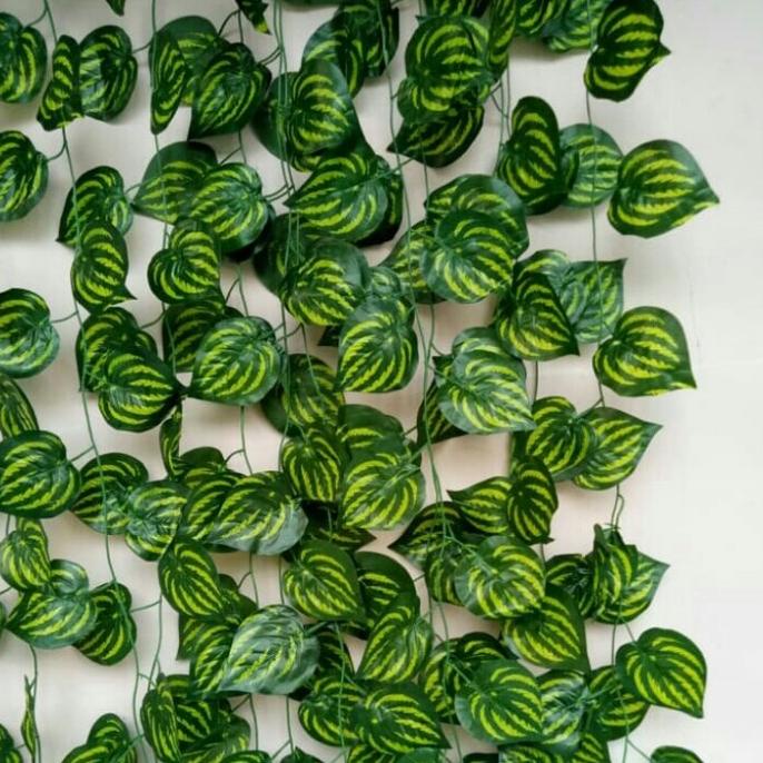 2 meter Daun Rambat Plastik 1 Lusin - Tanaman Rambat Sintetis