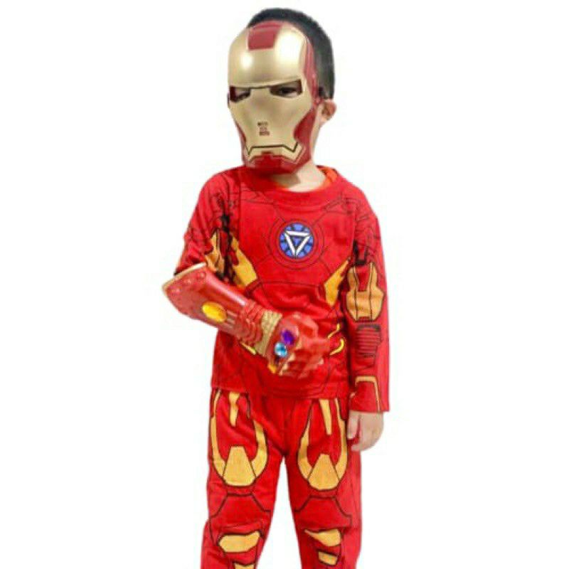 KOSTUM BAJU ANAK IRON MAN TANGAN THANOS TERBARU / BAJU IRON MAN KAOS IRON MAN AVENGER