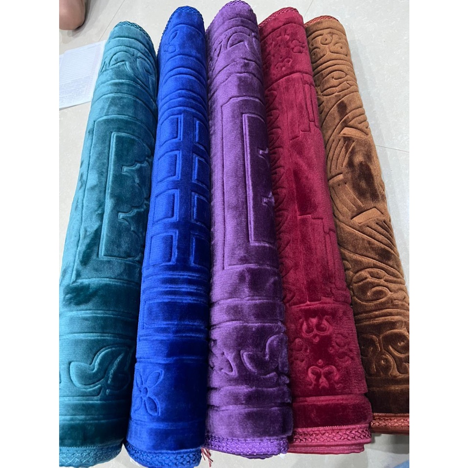 Sajadah Jumbo Turki / Sajadah Polos Varian Warna - uk 70 x 110cm