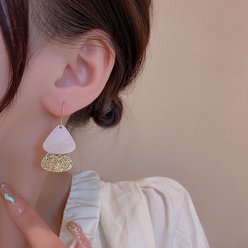 Anting Kait Gantung Bahan Sterling silver 925 Desain Rok Kecil Gaya Mewah Untuk Wanita