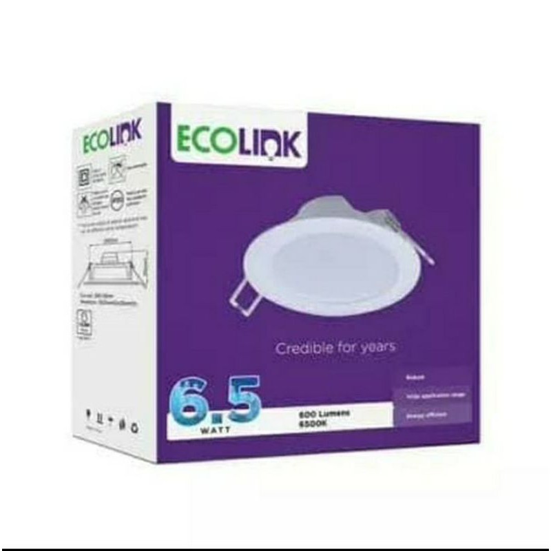 Downlight Led Ecolink 6,5 Watt 6500K(Putih) By Signify Philips