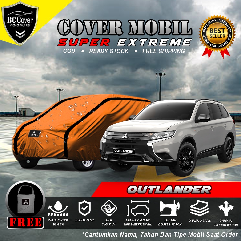 Body Cover Mobil Outlander Waterproof / Sarung Mobil Mitsubishi Outlander Waterproof / Selimut Tutup Penutup Mantol Kerudung Mantel Mobil Outlander Waterproof Outdoor Anti Air