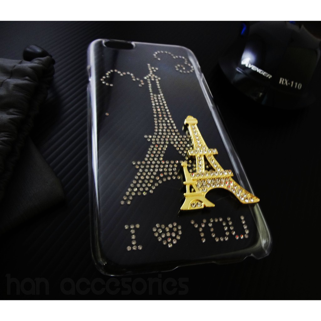 Iphone 6 /6s 4,7 inchi Bling Case Fashion Motif Eifel Tower | Hardcase Menara Eifel