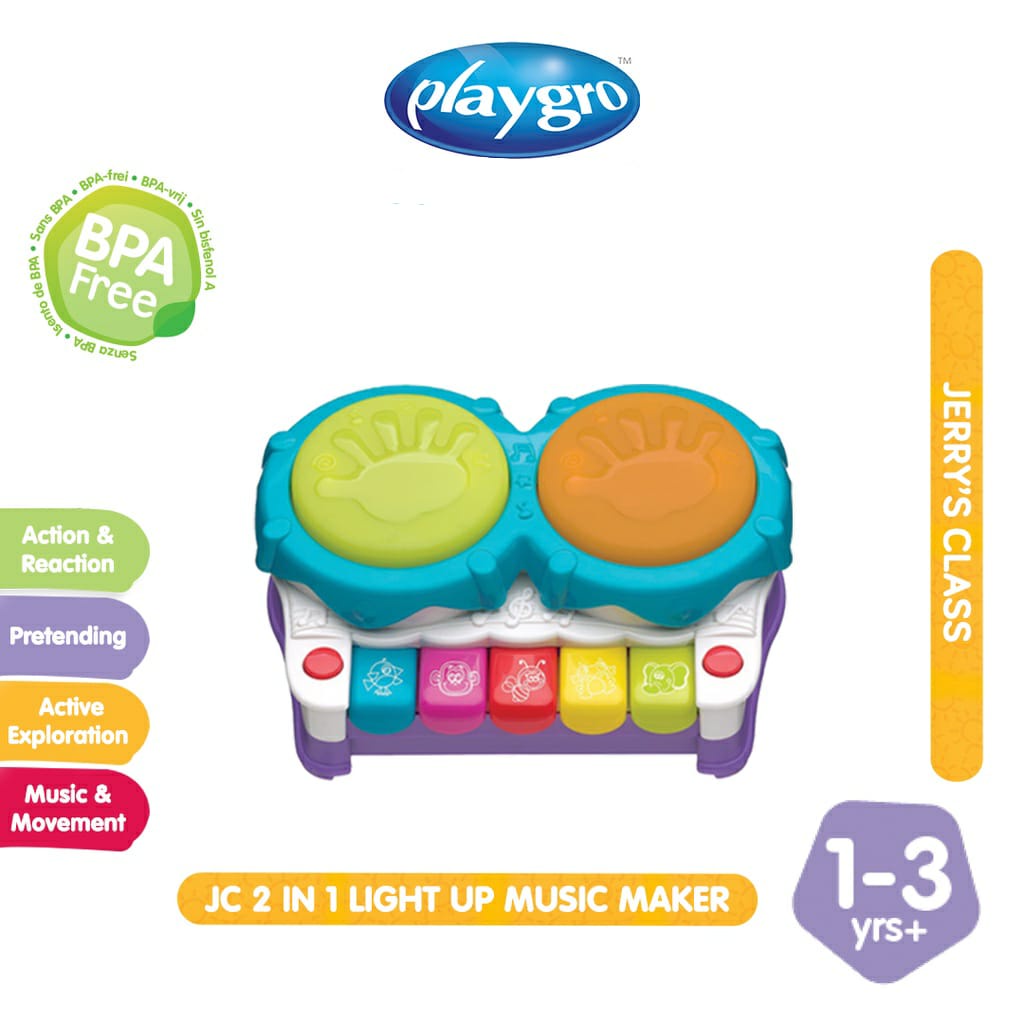 Playgro Baby 2 in 1 Light Up Music Maker - Mainan Musik Anak Balita