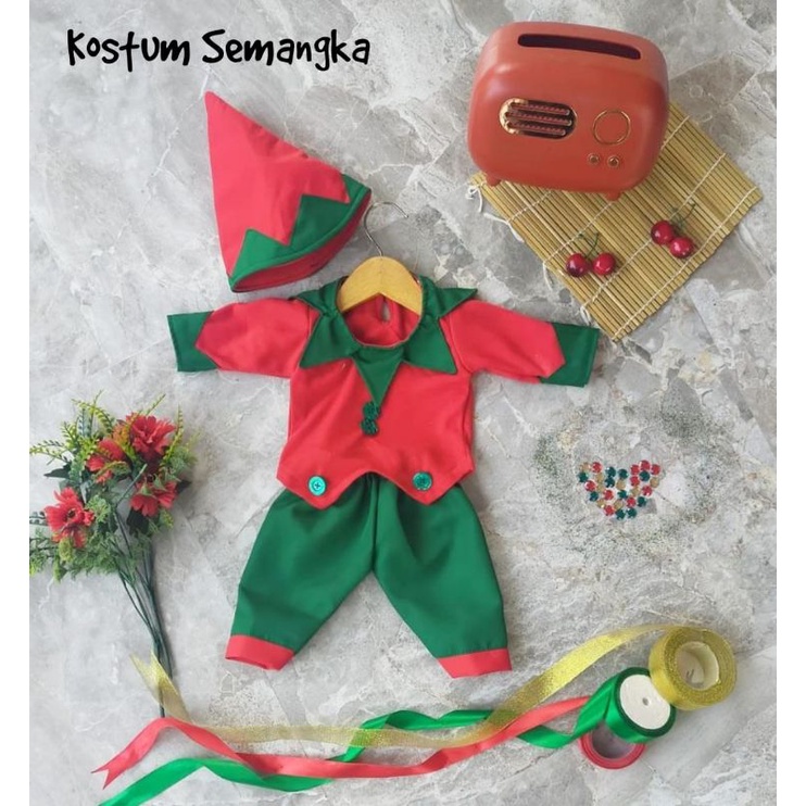 KOSTUM NATAL ANAK DAN DEWASA /KOSTUM SEMANGKA FREE TOPI / KOSTUM COCOMELON/ BAJU NATAL DRESS NATAL