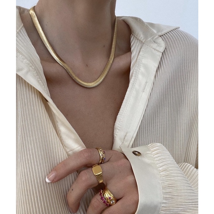 Herringbone Necklace | 8mm