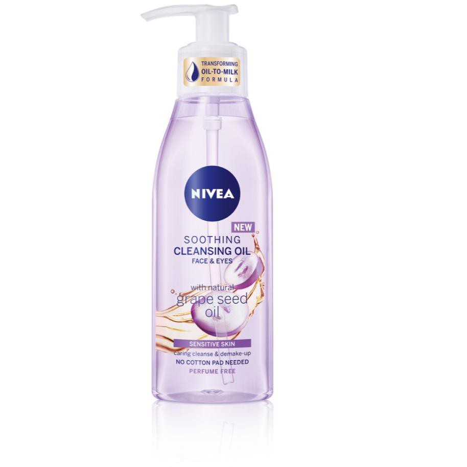 [KODE BARANG 74] NIVEA Soothing Cleansing Oil with Grape Seed Oil 150 ml TERBARU
