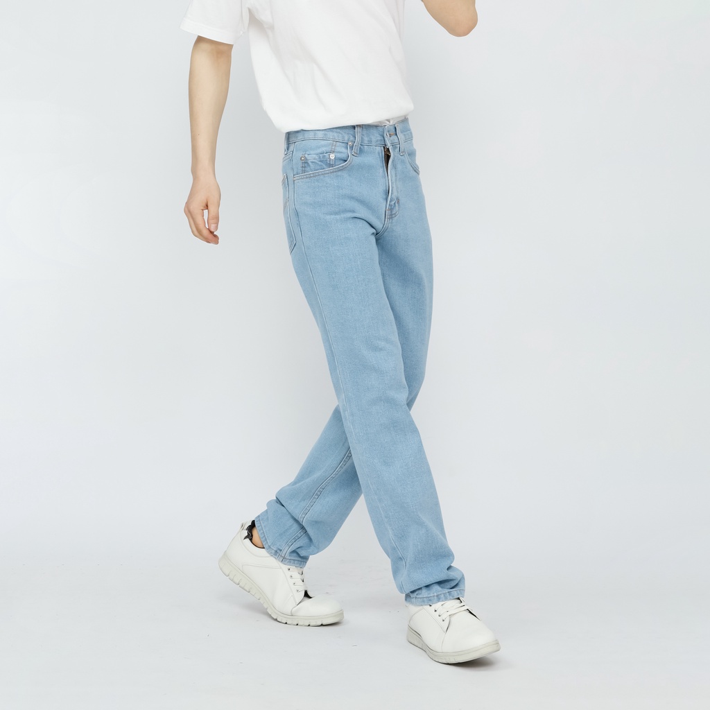 Fathco - Celana Jeans Reguler Basic Bluebleach