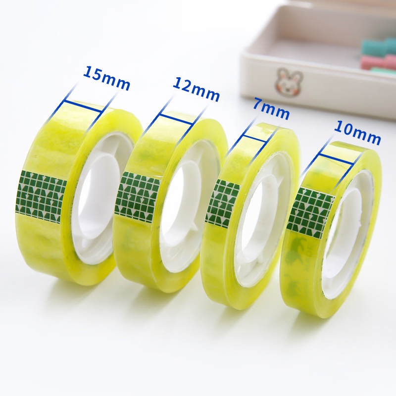 7mm/10mm/12mm/15mm Transparent Small Tape School Office Supplies