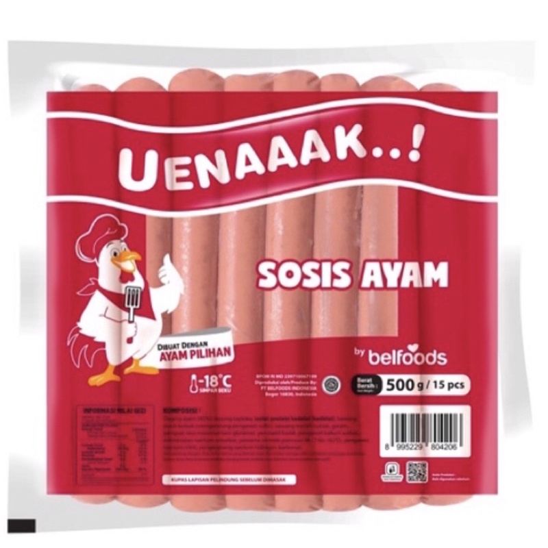 Jual Sosis Ayam Uenak Belfoods 500gram Shopee Indonesia