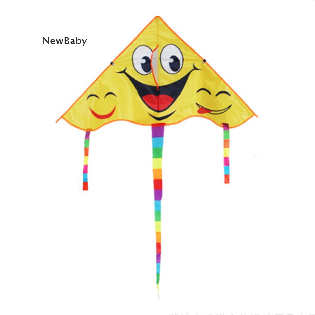 Mainan Layang-Layang Besar 80cm Motif Smiley Face Untuk Hadiah Anak