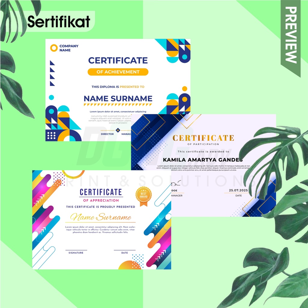 

Cetak Sertifikat (bisa custom)