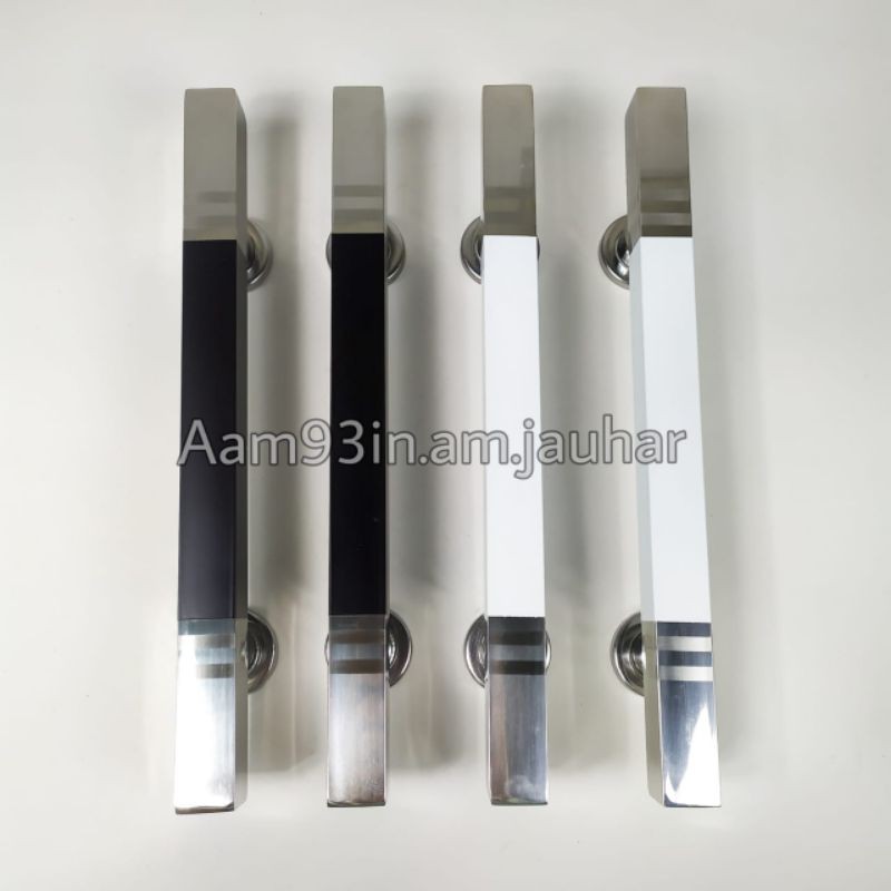 Handle pintu kupu tarung minimalis door pull stainles 33 cm kotak Tarikan gagang kunci pintu Hitam