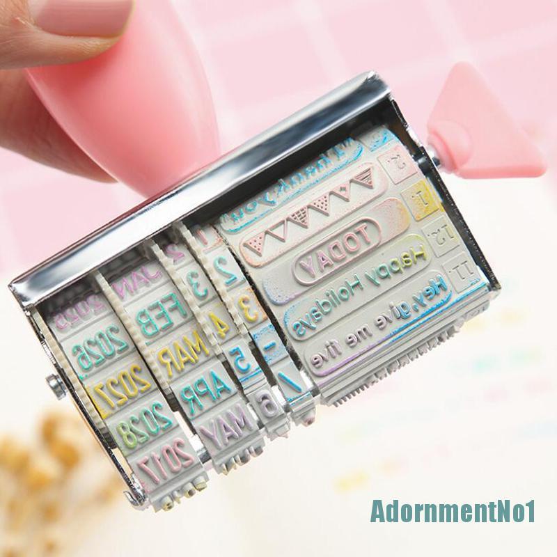 [AdornmentNo1]Portable Roller Stamp Words Date Seal Inkpad DIY Scrapbooking Card Making Craft