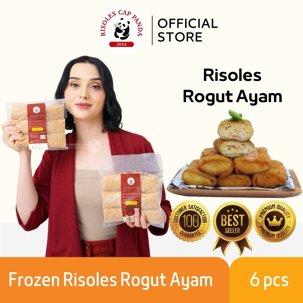 

RISOLES FROZEN Premium Risol Ragut Ayam Cap Panda 6Pcs/Pack