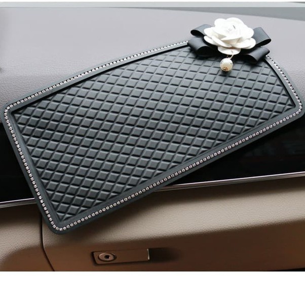 [COD] Anti Slip Mat Dashboard Bunga Mawar Bling Bling | Alas Tatakan Mobil