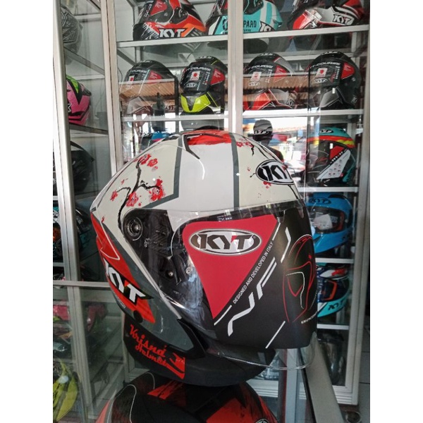 Helm Half Face KYT NFJ XAVI SAURA REPLICA