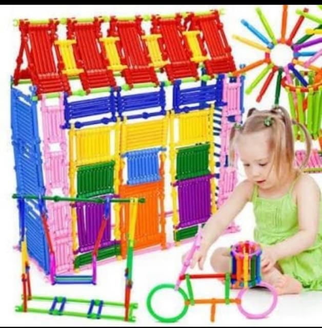 Happy Kids Building Block Isi 400Pcs Lengkap dengan box dan panduan