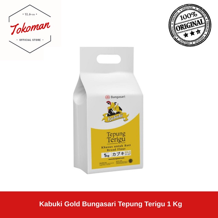 

PROMO [COD] (GRAB/GOJEK) Kabuki Gold Bungasari Tepung Terigu 1kg/ 1 kg Tepung Roti
