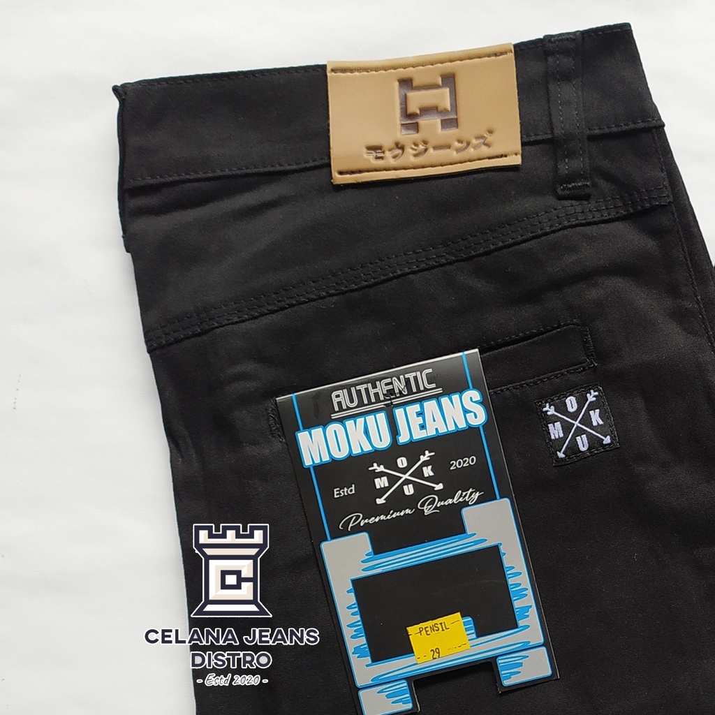 Celana Chino Panjang Pria Hitam Distro Moku