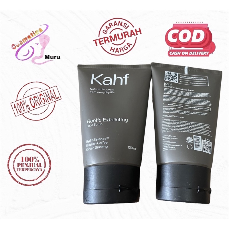 [ scrub ] kahf gentle exfoliator face scrub 100 ml - face scrub wajah pria kahf gentle exfoliator