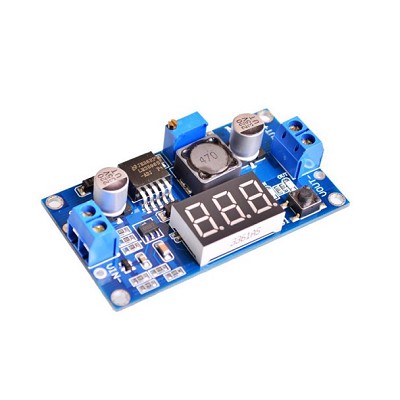 New LM2596 DC-DC Buck Converter 3A Modul Step Down dengan Voltmeter