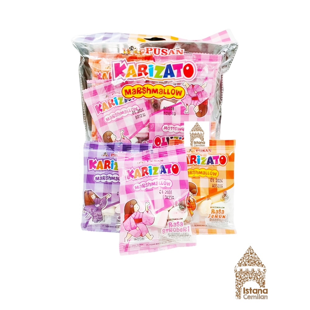 Pusan KARIZATO Marshmallow Assorted Aneka Rasa PACK (isi 20 pcs)