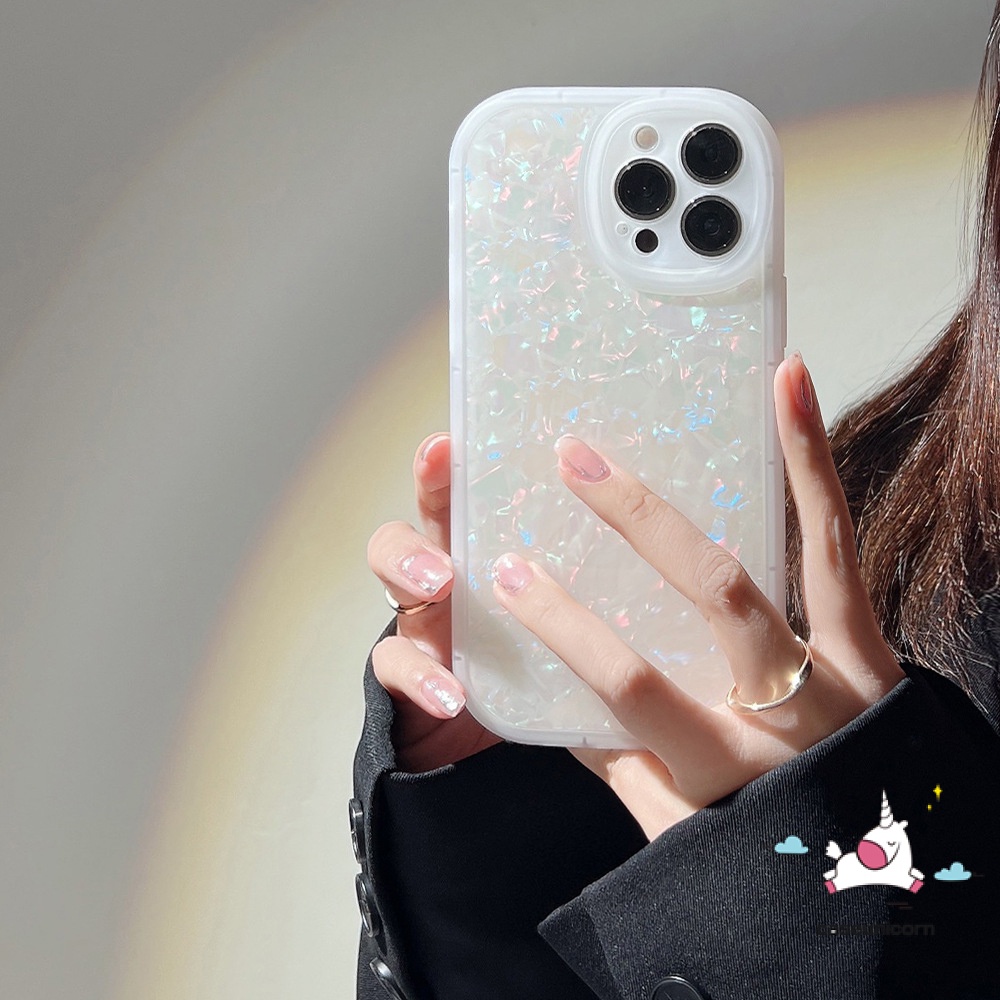 Shell Pattern Phone Case Cpmpatible for iPhone 11 13 12 Pro Max 6 6s 7 8 Plus XR XS MAX SE 2020 Simple Fashion Marble Case Round Lens Camera Protetion Shockproof Back Cover