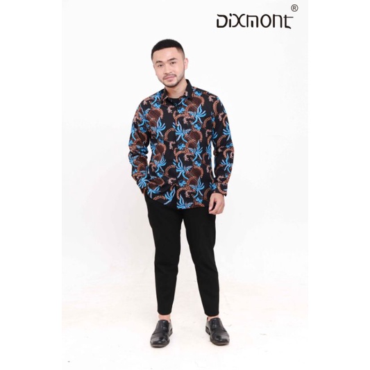 Dixmont Kemeja Pria Batik Panjang Hem BL03321