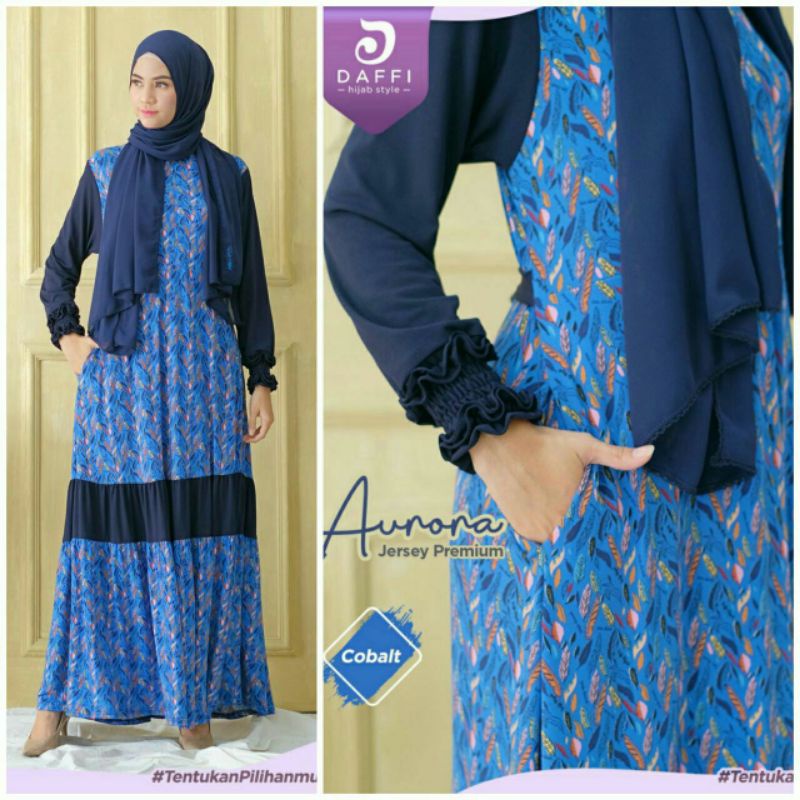Gamis Aurora Series Daffi gamis cantik kekinian berkualitas ready stok