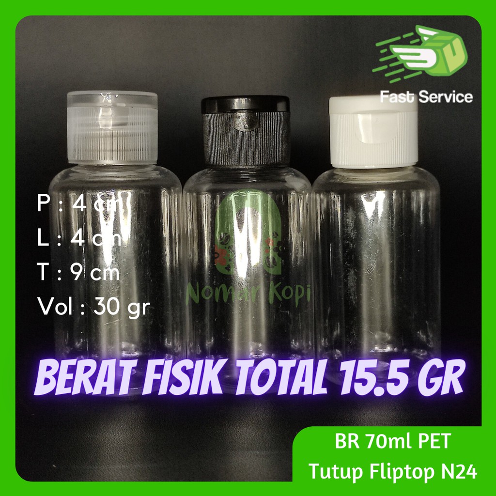 Botol 70ML Tabular Fliptop
