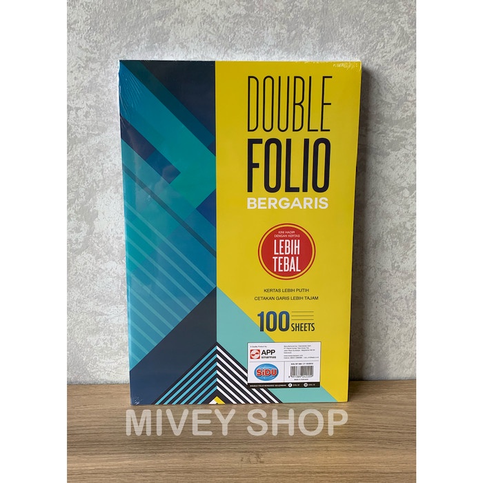 

kertas- kertas double folio bergaris sidu - 100 lembar -kertas.