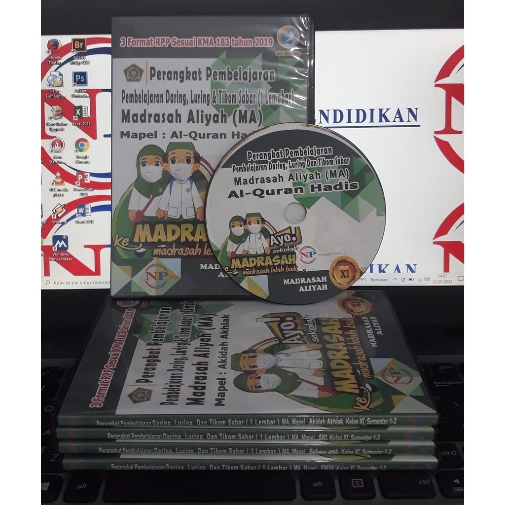 CD RPP 1 LEMBAR (RPP DARING,LURING/TATAP MUKA &amp; TIKOM SABAR) MA AL-QURAN HADIS KELAS X,XI,XII,2SEMESTER, SESUAI KMA183TAHUN 2019