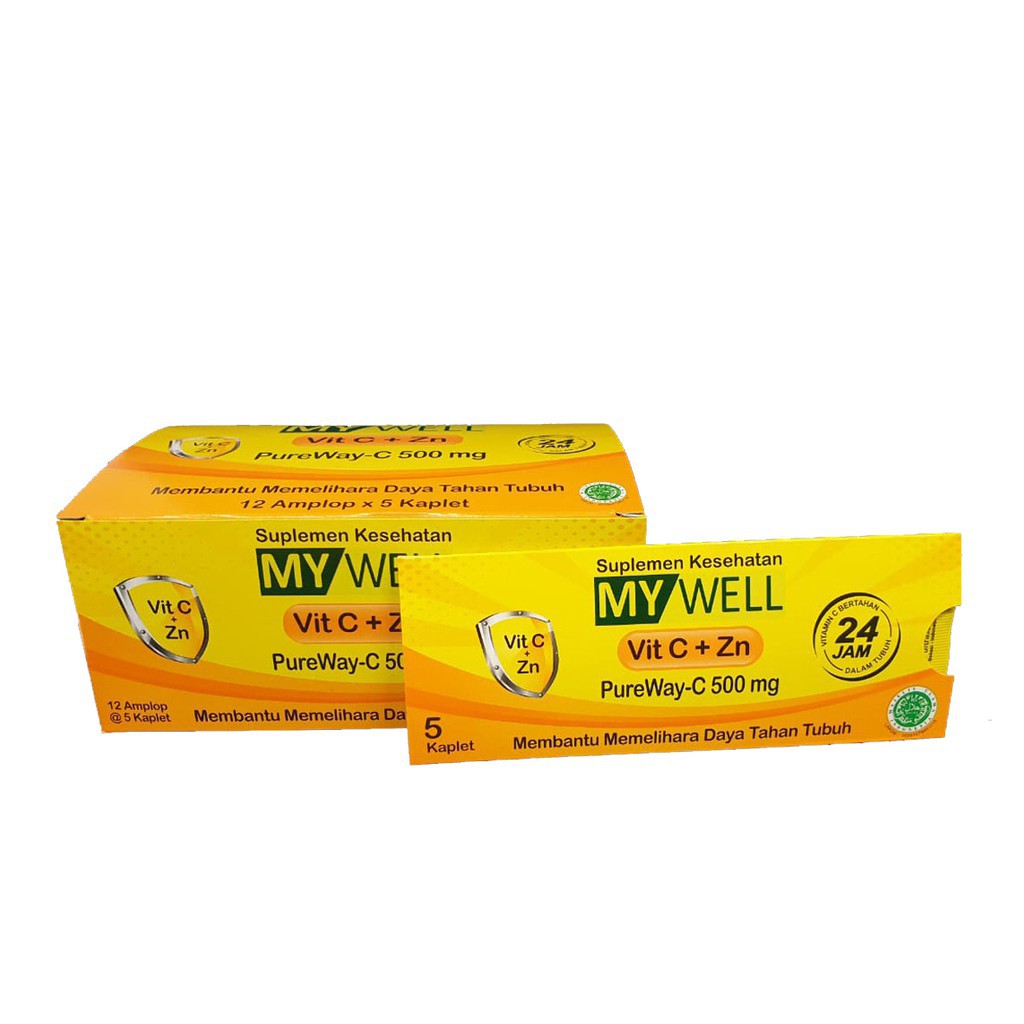 MY WELL VIT C+ZN PUREWAY-C 500 MG/HARGA PER BOX