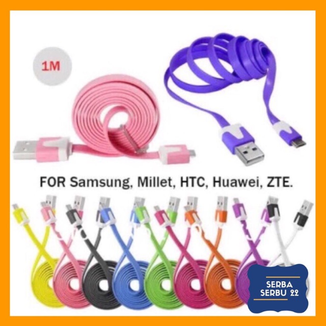 Kabel Charger Android / Kabel Warna ( RANDOM )