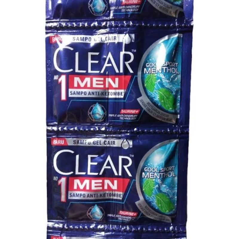 Clear Men Sampo Shampoo Anti Ketombe 9 ml Renceng Renteng 12 Sachet