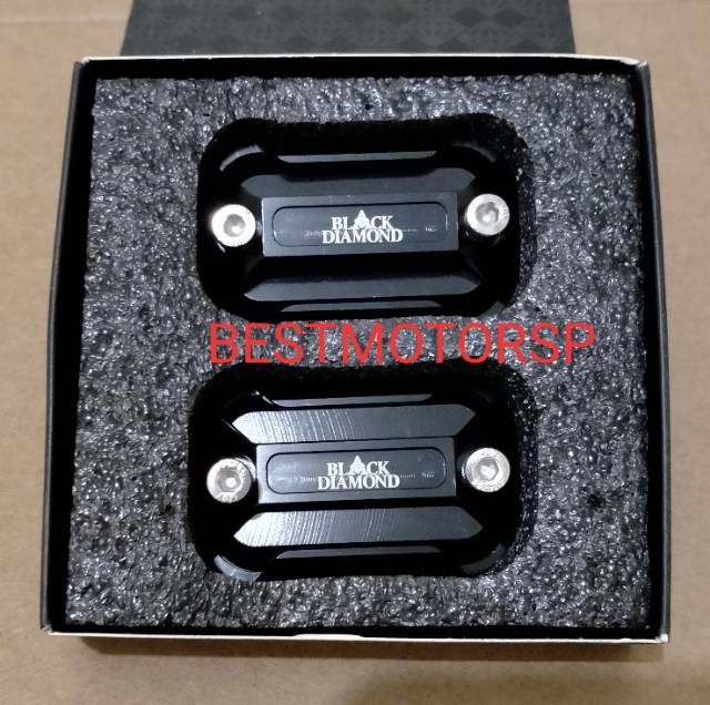 Cover Tutup Minyak Rem Yamaha Nmax Aerox Lexi Black Diamond CNC