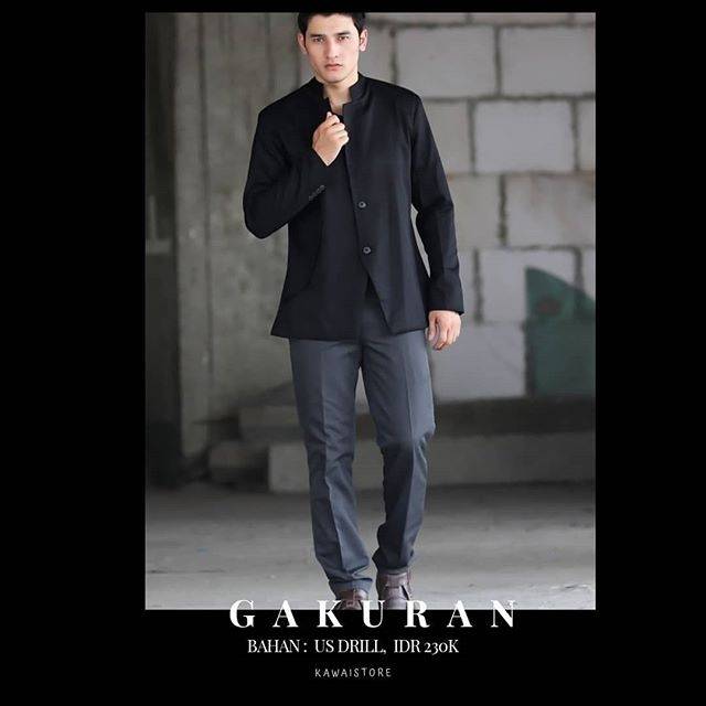 Blazer Jepang Gakuran Hitam - Blazer Ala Jepang