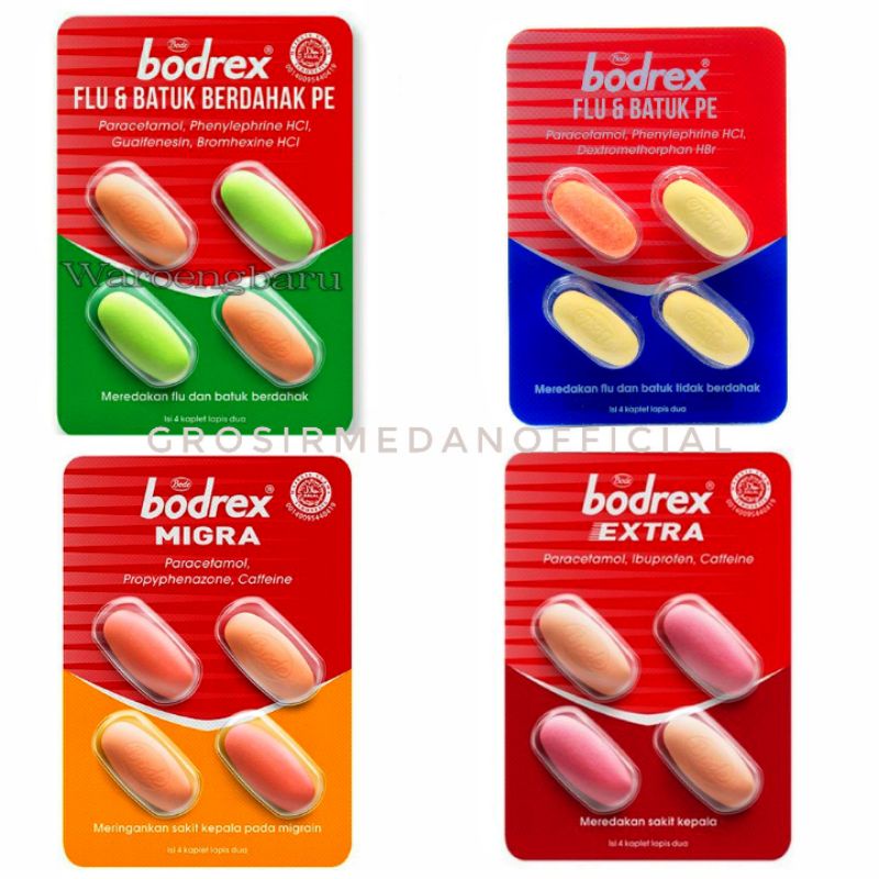 BODREX MIGRA - BODREX EXTRA - BODREX FLU BATUK BERDAHAK DAN TIDAK BERDAHAK