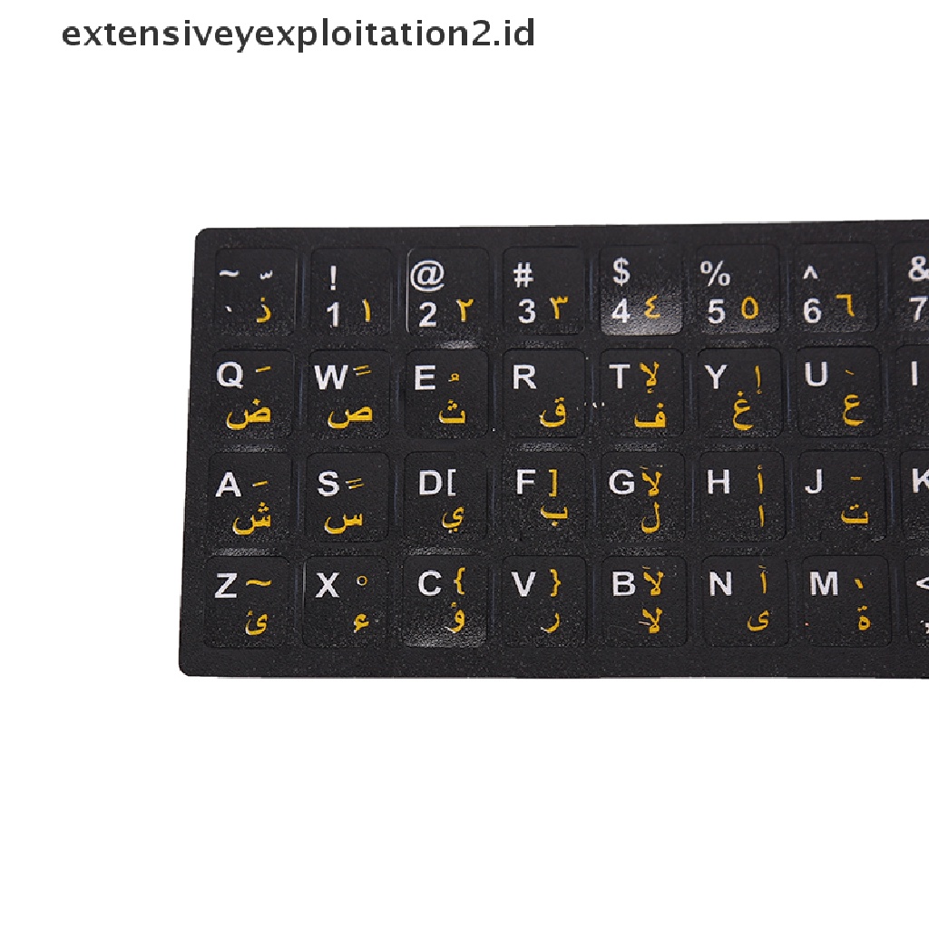 Stiker Keyboard Arab Frosted Transparan Anti Air No