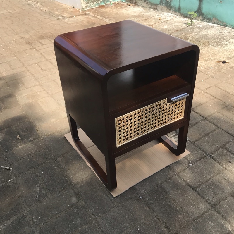 FREE ONGKIR JAWA KRISTA SIDE TABLE NAKAS MINIMALIS MEJA SAMPING UNIK ROTAN SOLID MEJA KECIL MEJA MIN